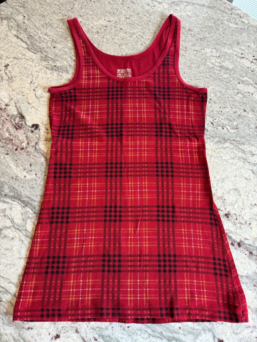 Mossimo Supply Co. Long & Lean Plaid Tank Top